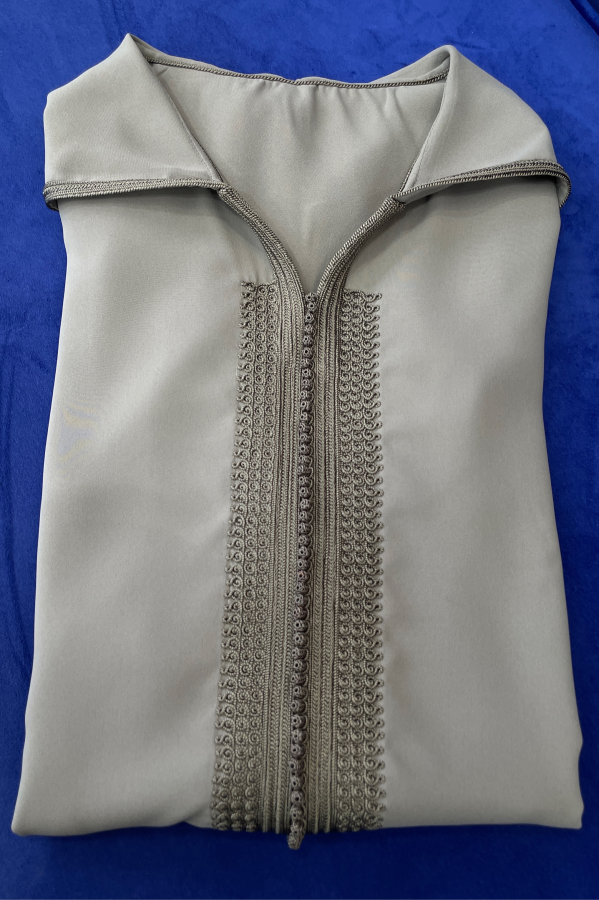 Djellaba Crêpe Zwak Lamallam Kaki | CasaZaz