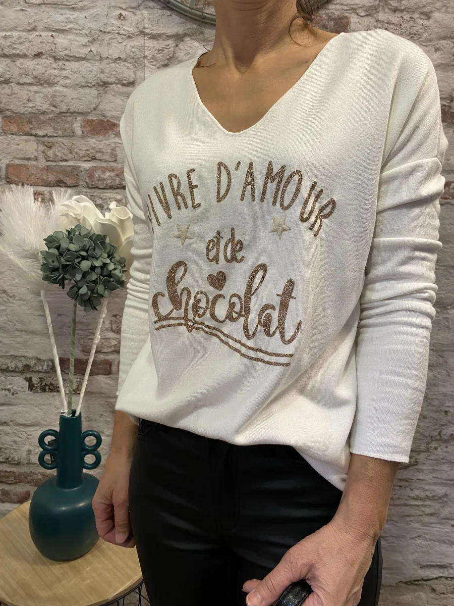 Pull amour et chocolat  | Jus de coco 