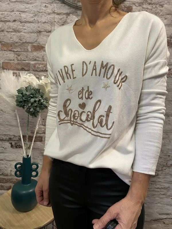 Pull amour et chocolat  | Jus de coco 