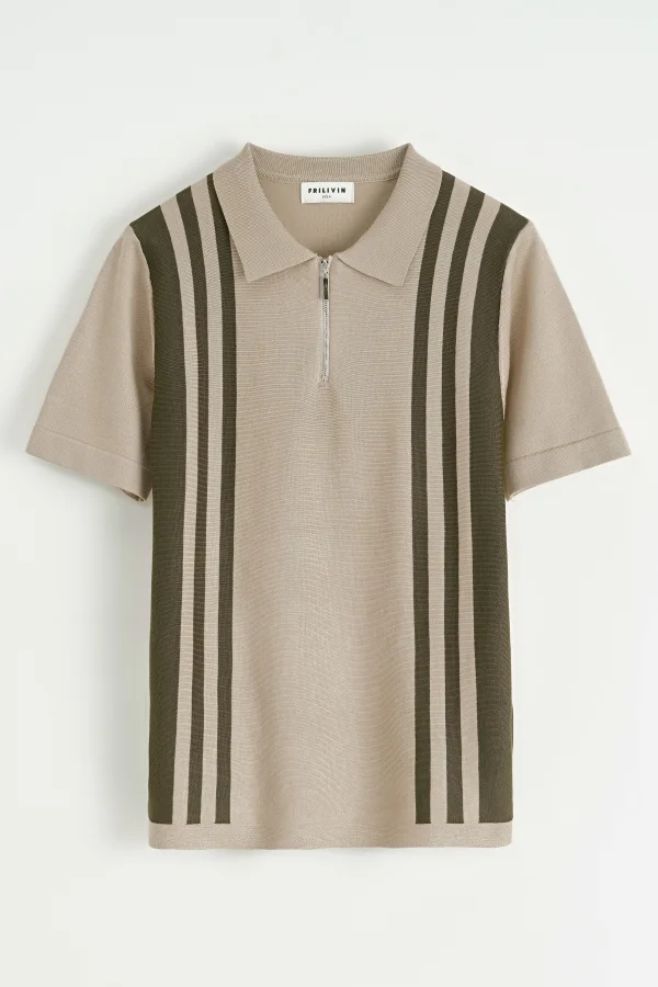 -30% Polo de Malha Vintage Beje e Forest | Definne