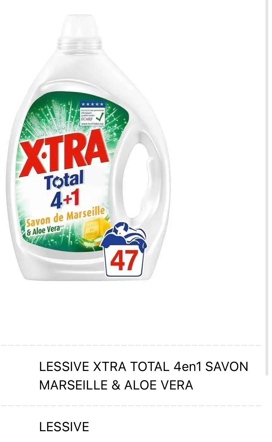 X-TRA 47 lavages | fresh home