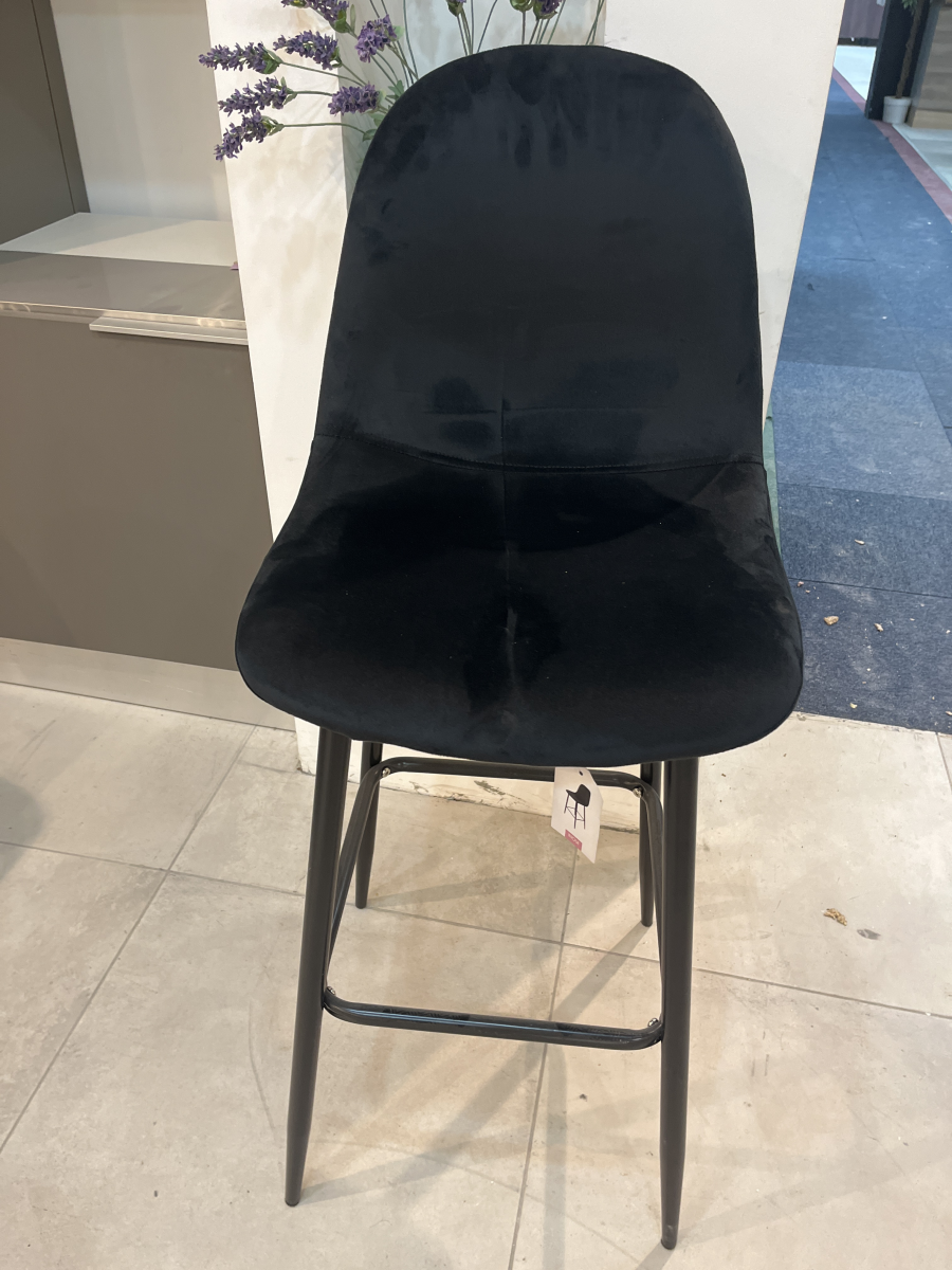 Tabouret de bar en velours | MULTI-AFFAIRES