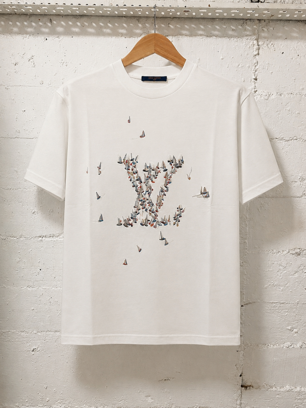 Louis Vuitton T-Shirt Embroidered White  | 