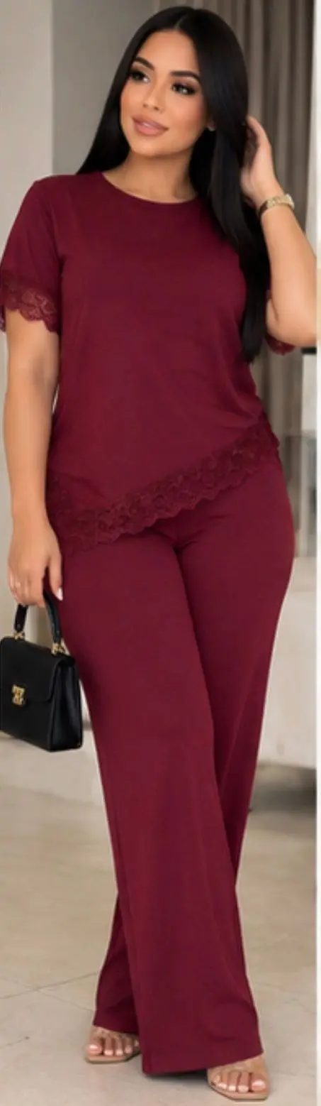 Ensemble dentelle asymétrique | Pink Corner 974