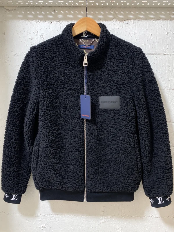 Louis Vuitton Teddy Zip-Up Jacket Black | 