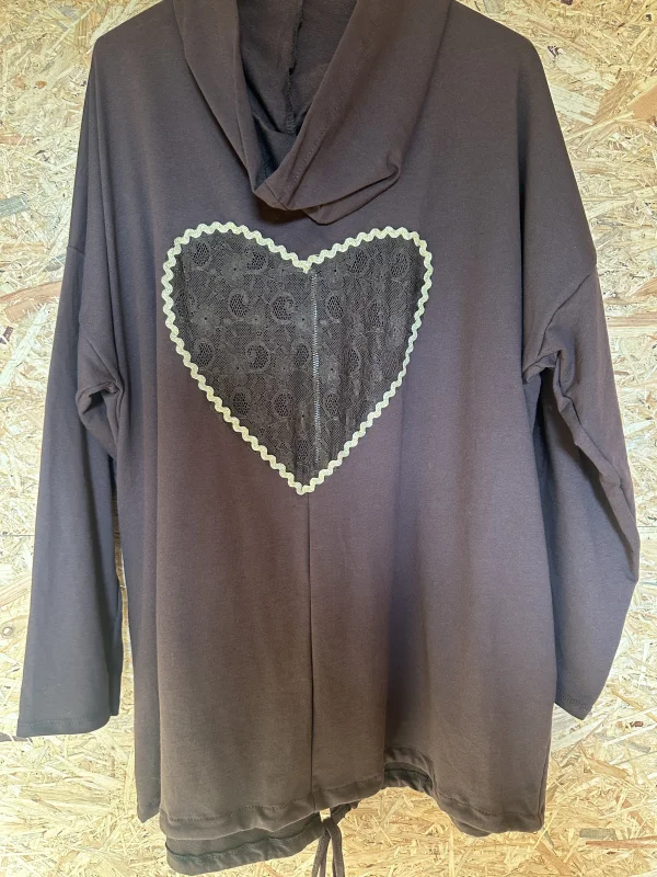 GILET COEUR BRODÉ 46/52 | LA RONDE DES MODES