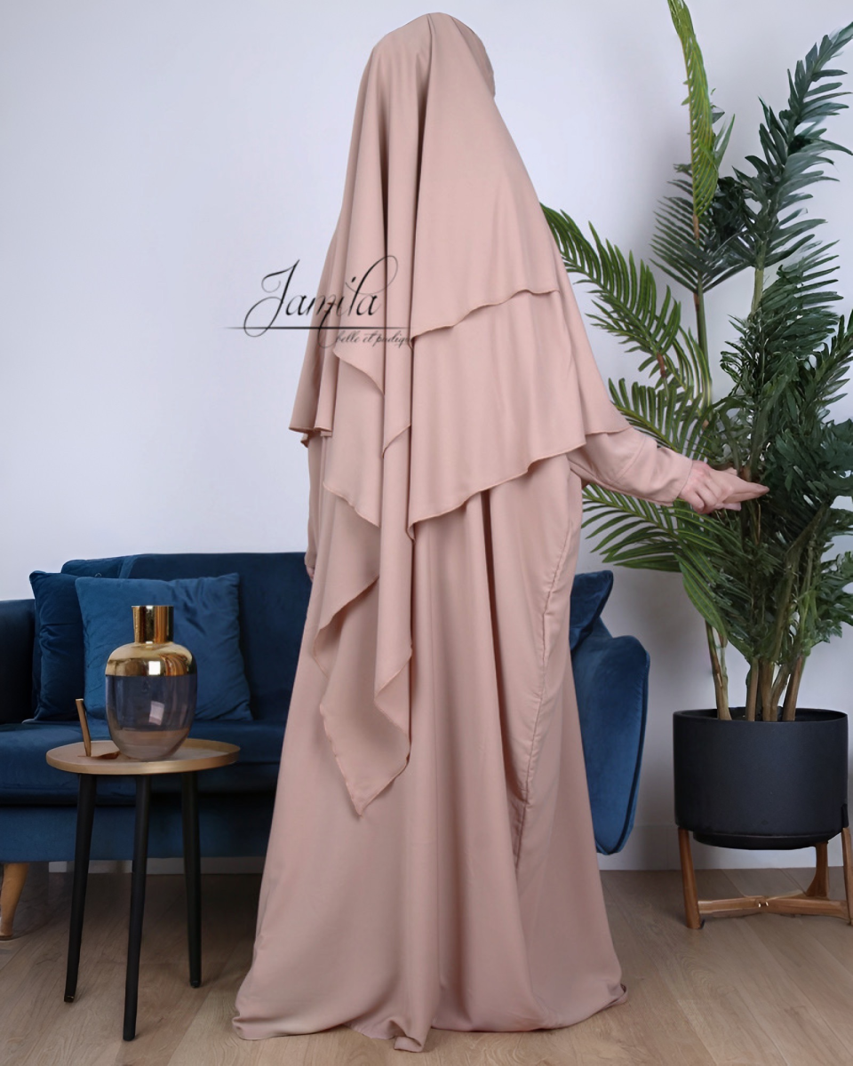 KHIMAR 2 VOILES EN MICROFIBRE ROYAL – LÉGER, FLUIDE ET ÉLÉGANT | AMCOSMETIK