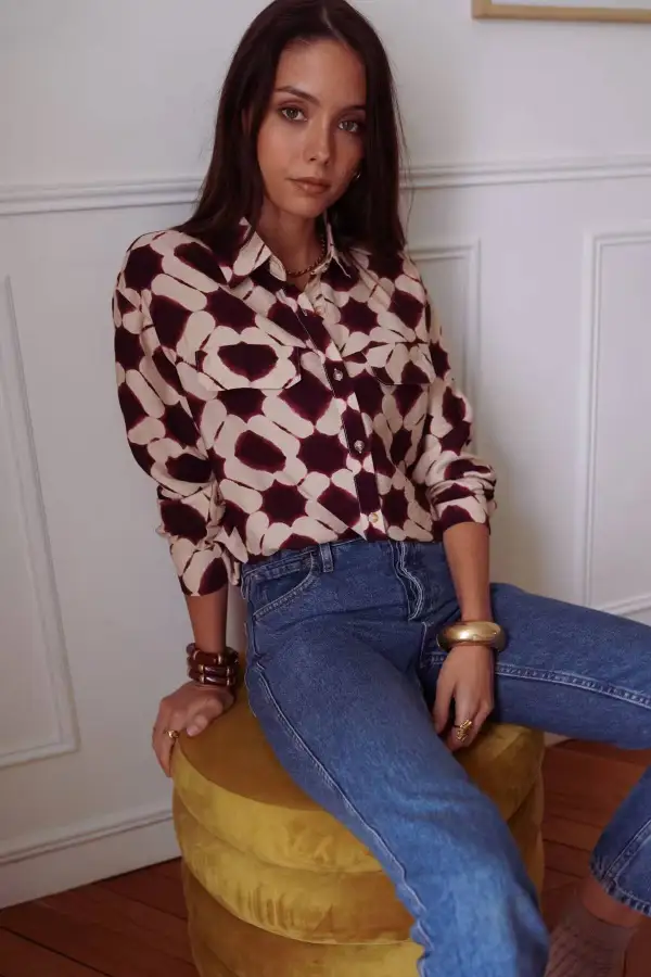 Chemise graphique  | Nuances by maison Lanoo 