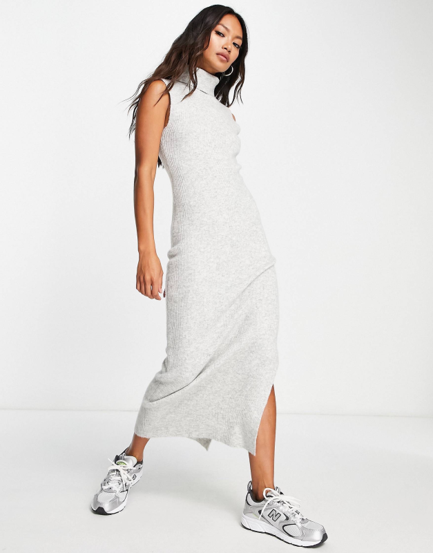 Robe gris nuage | Reda Fashion