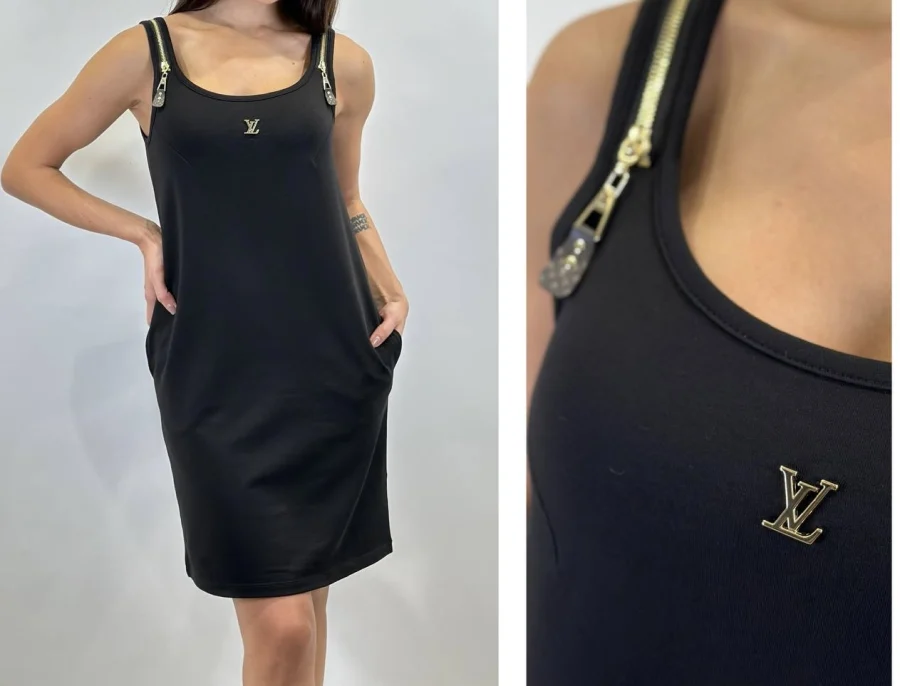 Louis Vuitton Women's Dress Black | MASSIMOLUXURYOUTLET