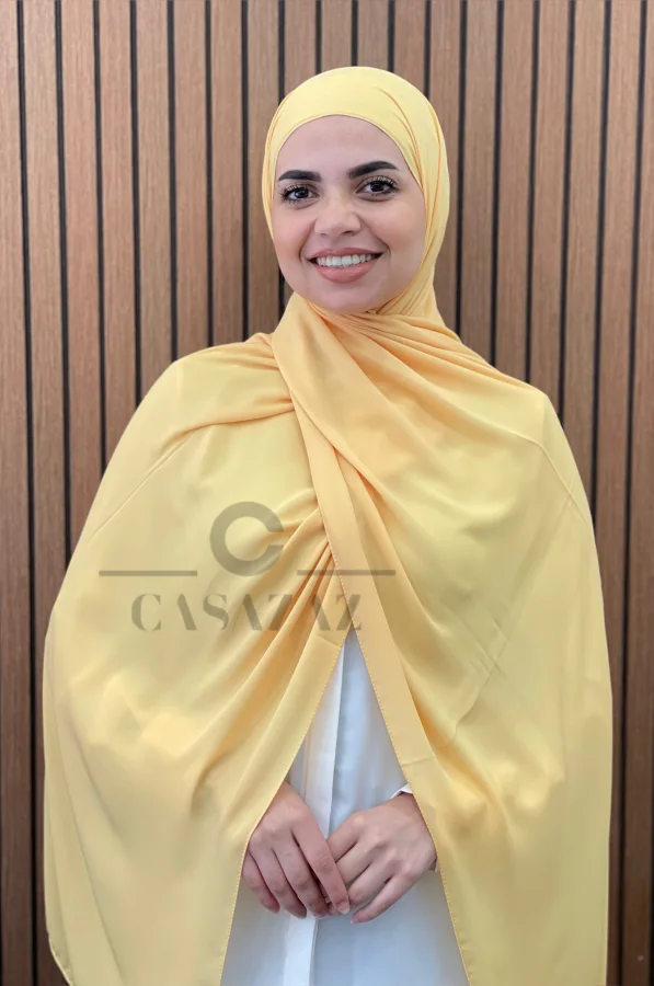 Chale Crêpe Uni Jaune | CasaZaz