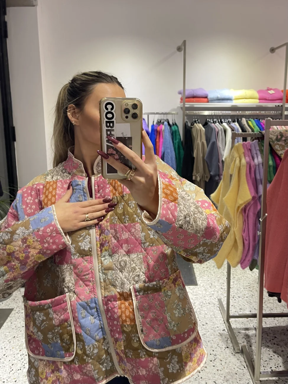 ZIP UP FLORAL JACKET | Salsa Color