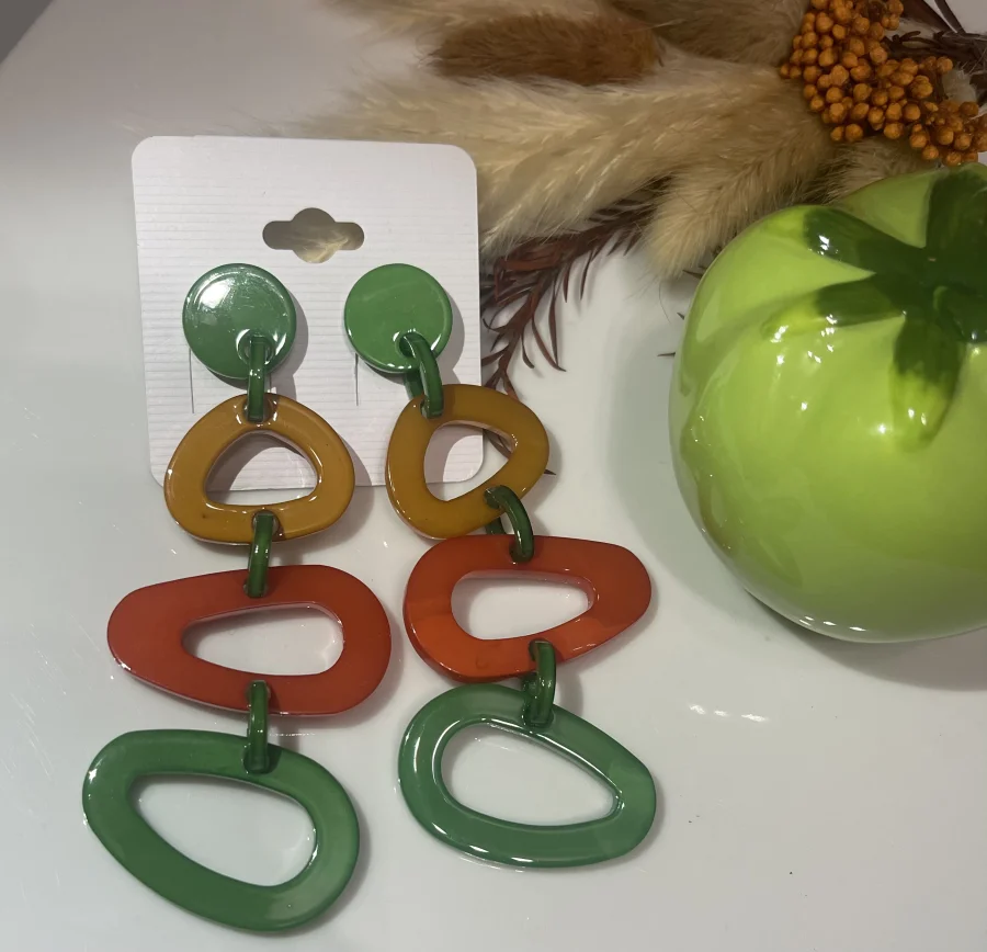 Boucles d oreilles en resine nora ( pendentif) | WOMANITY FWI