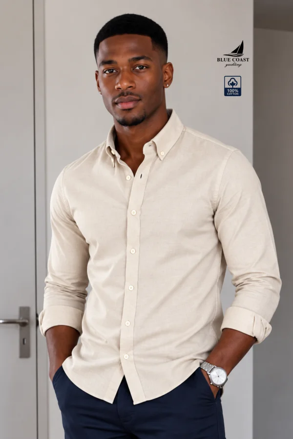 Camisa Clássica Bleu Coast Beje Cod.978 | definne