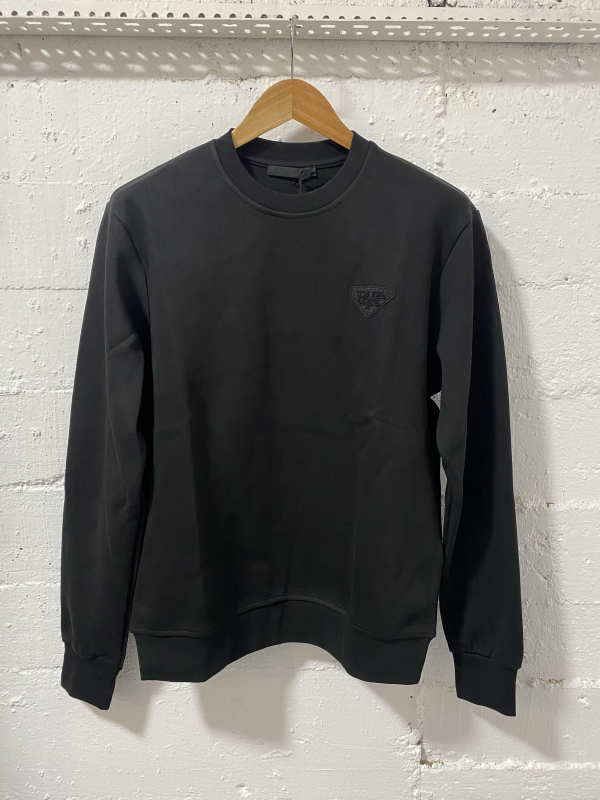 Prada Milano Cotton Sweatshirt Black | 