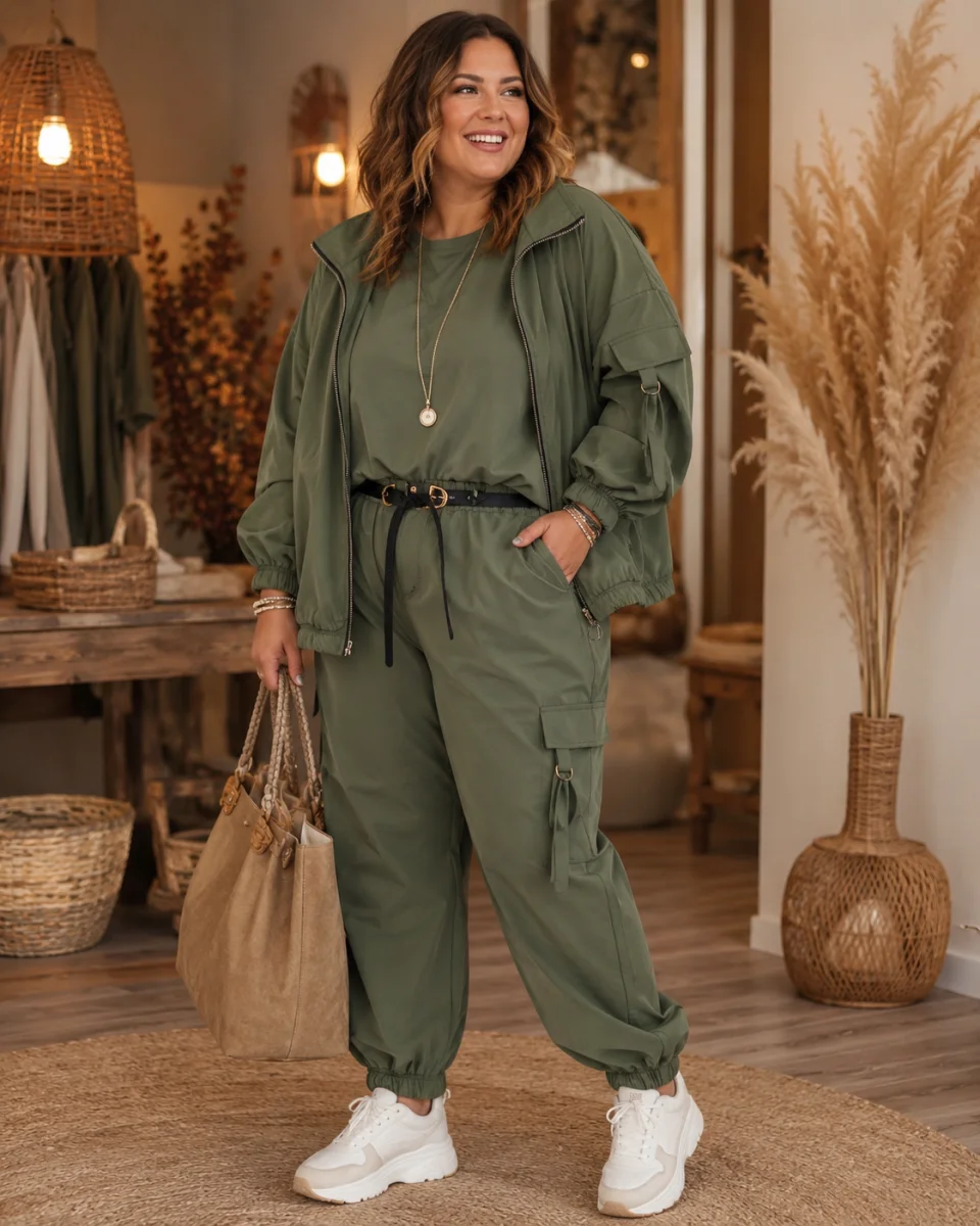 Pantalon cargo " mila" kaki 38 au 46 | Les Chics Filles by Sab