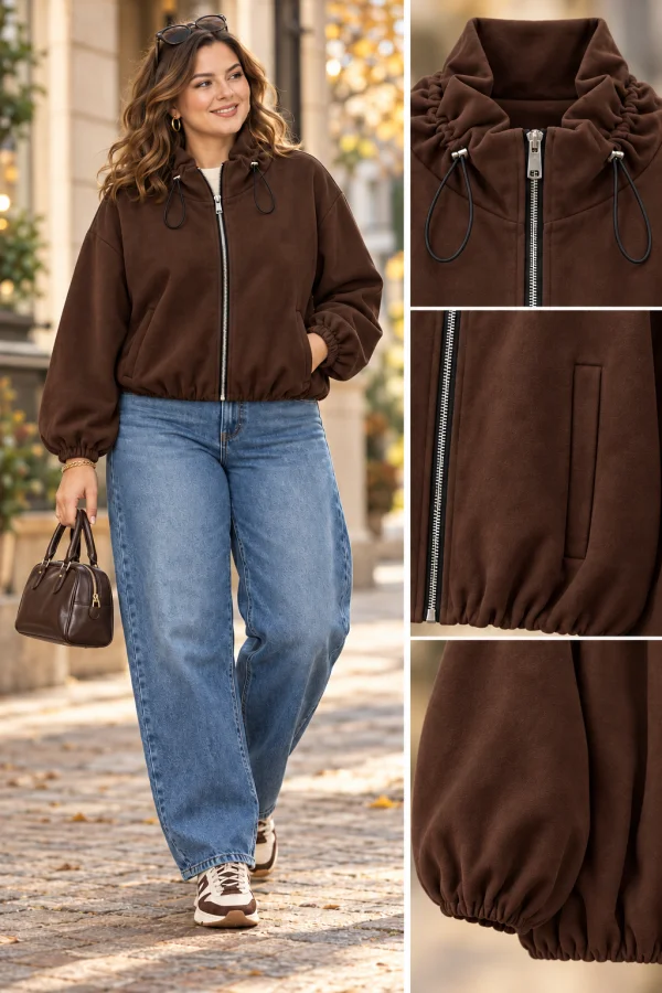 Veste " marie" marron 36 au 48 | Les Chics Filles by Sab