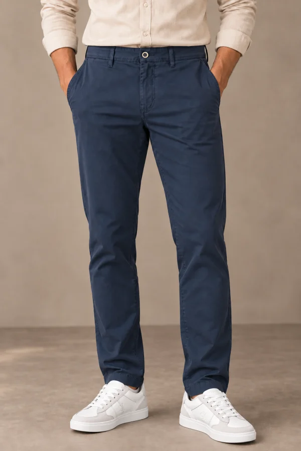 Calça Chino Blue Coast em Azul Marinho Cod.971 | definne