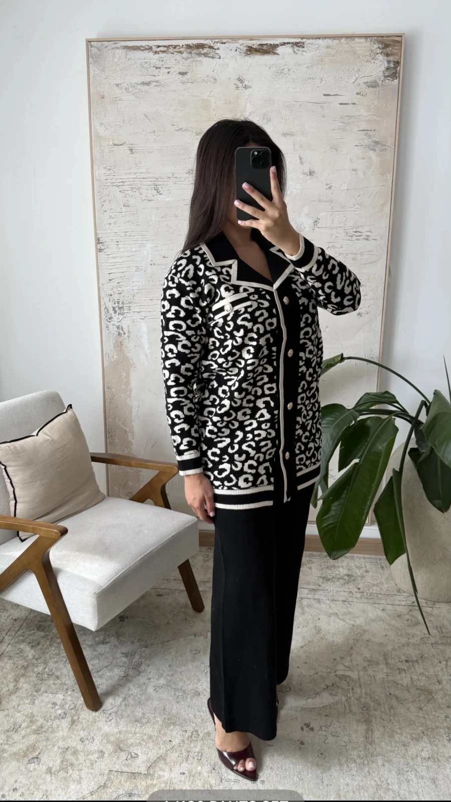 Ensemble cardigan motif AJ – Chic & Tendance | Jasmine créations 