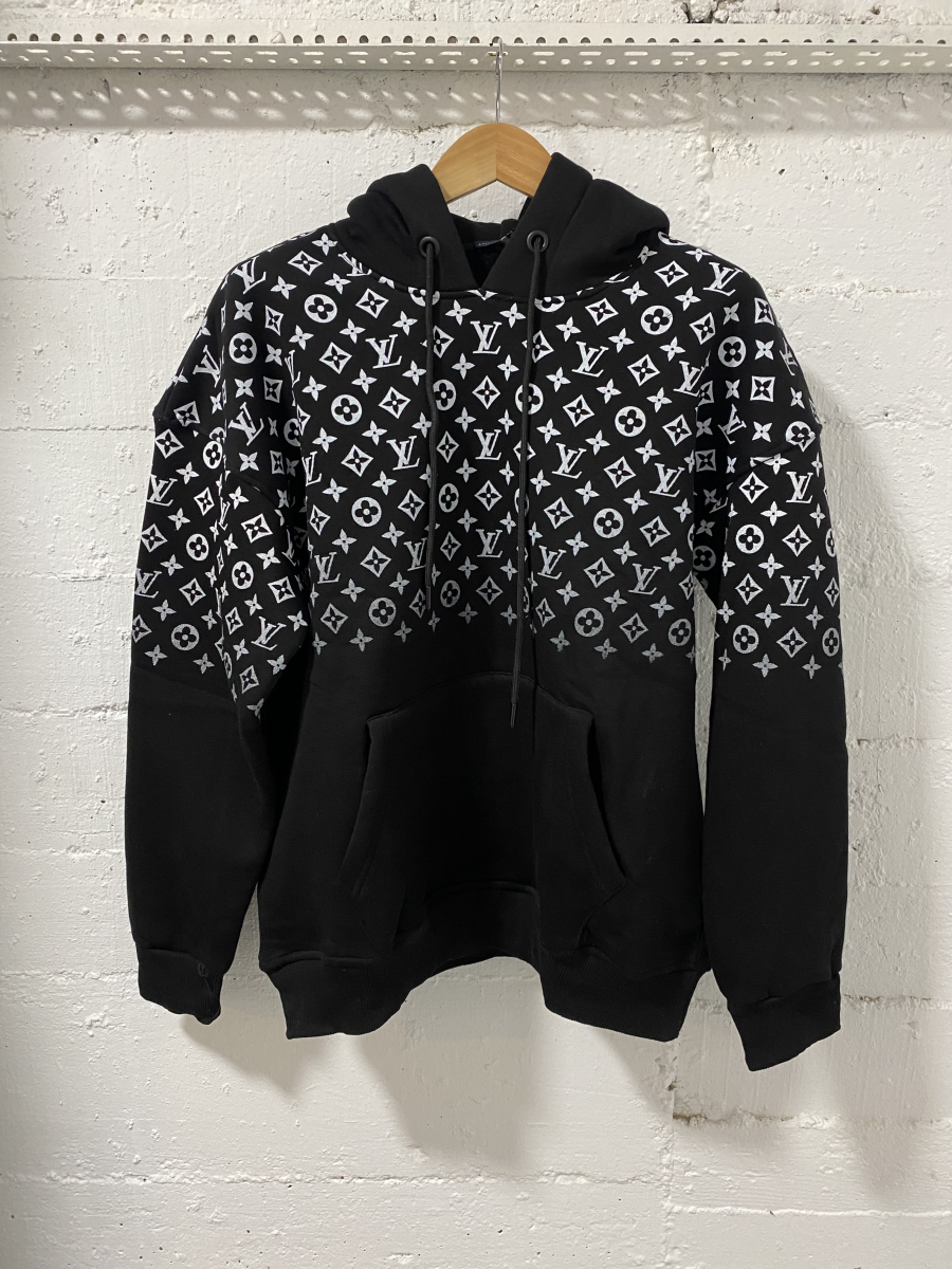 Louis Vuitton Hoodie Black Monogram  | MASSIMOLUXURYOUTLET