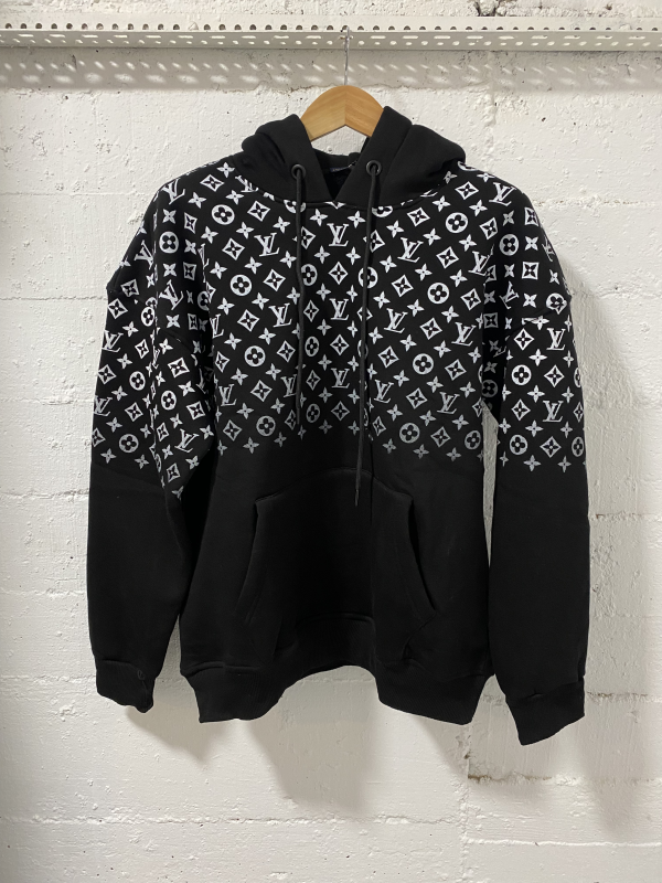 Louis Vuitton Hoodie Black Monogram  | MASSIMOLUXURYOUTLET