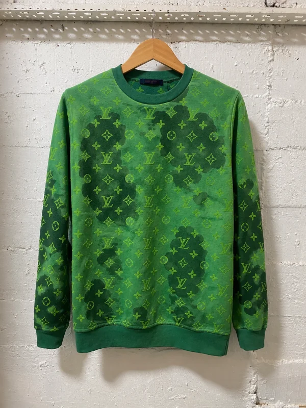 Louis Vuitton Green Monogram Sweatshirt | MASSIMOLUXURYOUTLET