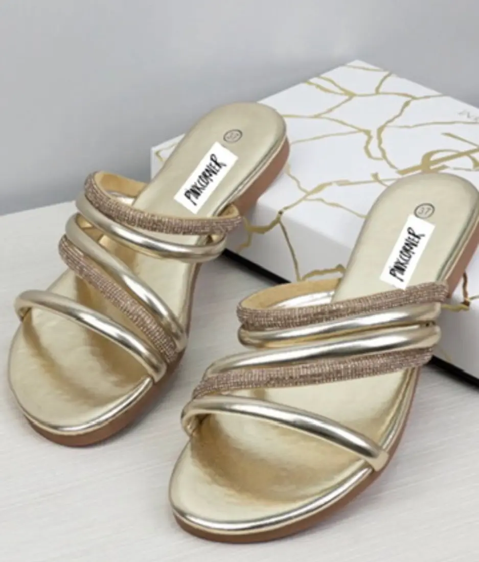 Mules plates strass | Pink Corner 974