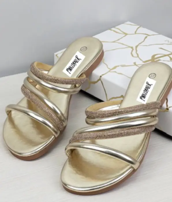 Mules plates strass | Pink Corner 974
