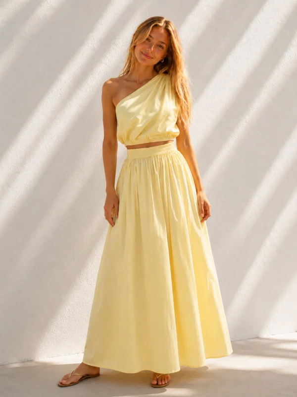 Santorini One-Shoulder Set | Salsa Color