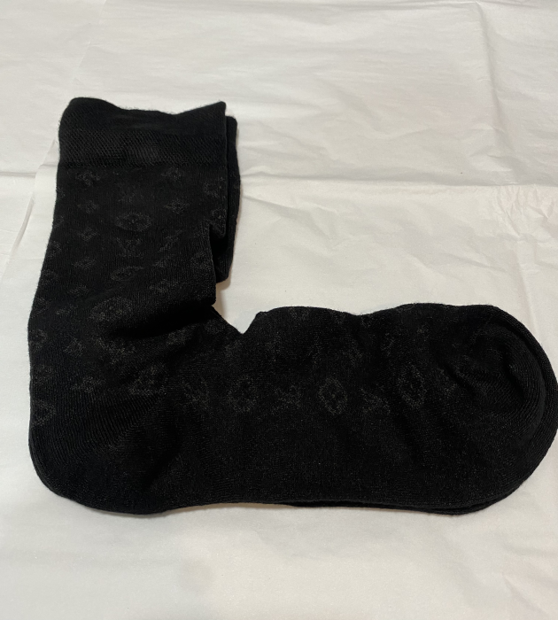 Louis Vuitton Cotton Socks Black LV | MASSIMOLUXURYOUTLET