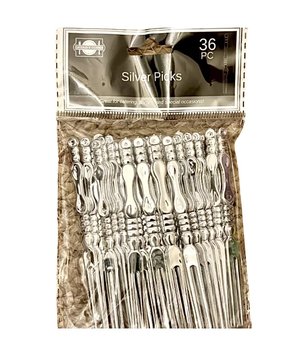 CATERER'S CORNER Silver Picks 36 PC | Home & Kitchen Delights