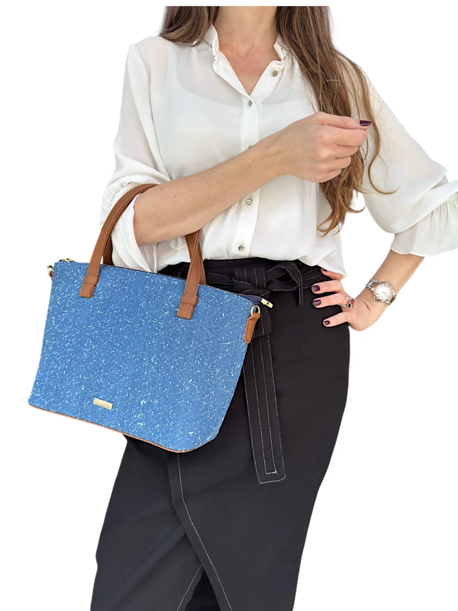 Nicole Jean Bleu Camel | Sac'ré