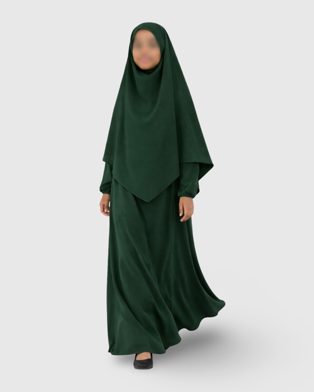 ABAYA  AVEC KHIMAR LONG – CONFORT ET ÉLÉGANCE | AMCOSMETIK