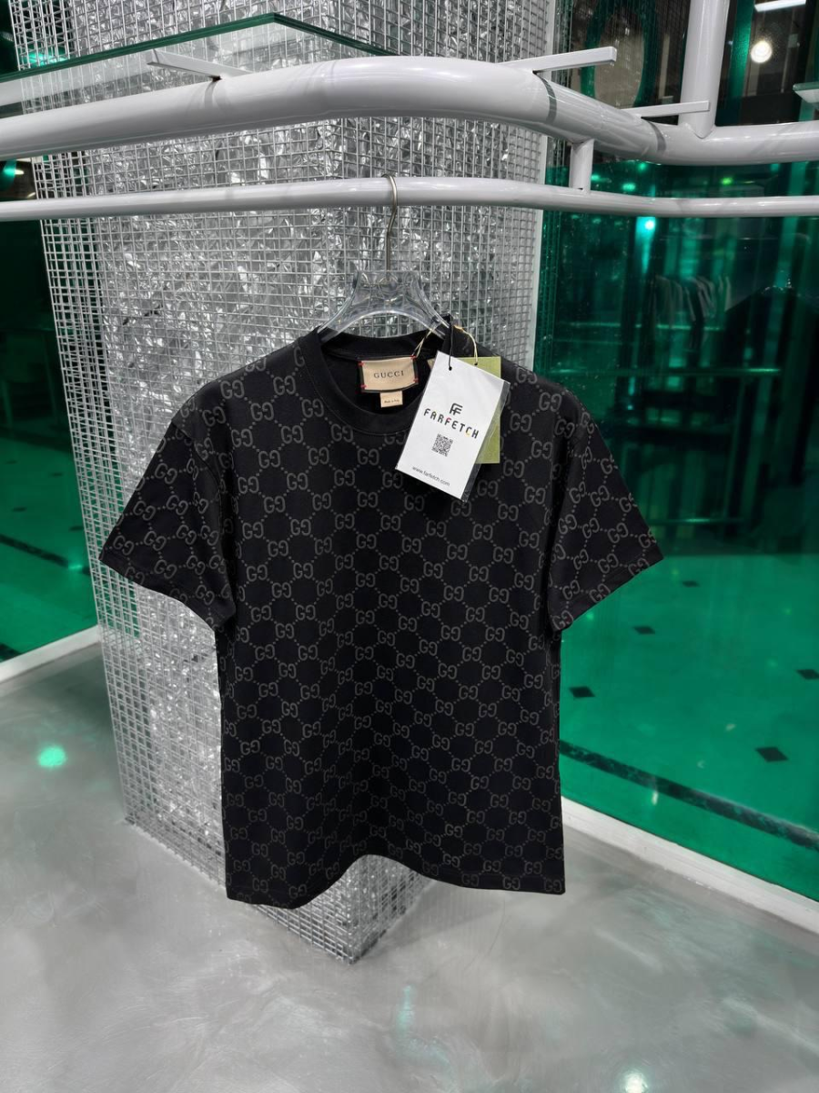 Gucci T-Shirt GG Monogram Black er | MASSIMOLUXURYOUTLET