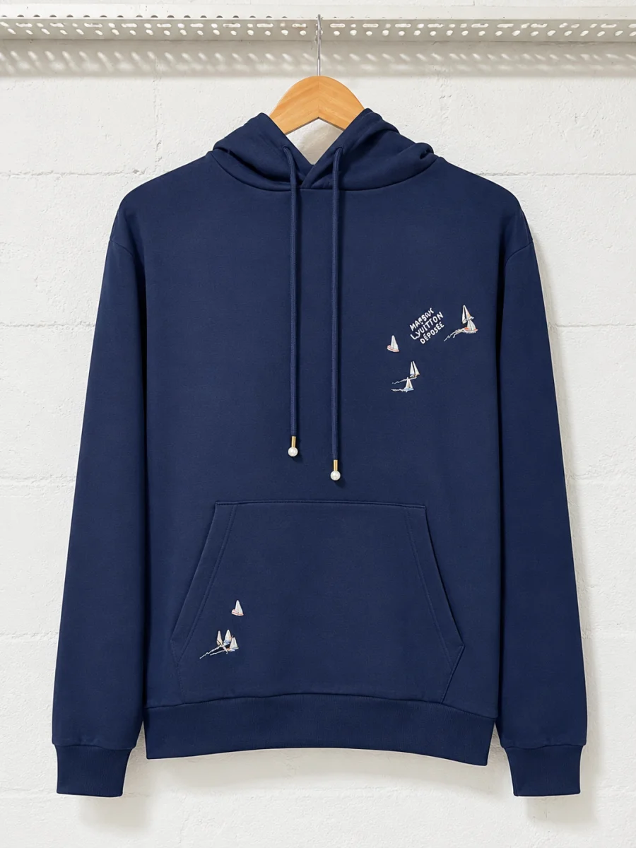 Louis Vuitton Marque Hoodie Blue | 