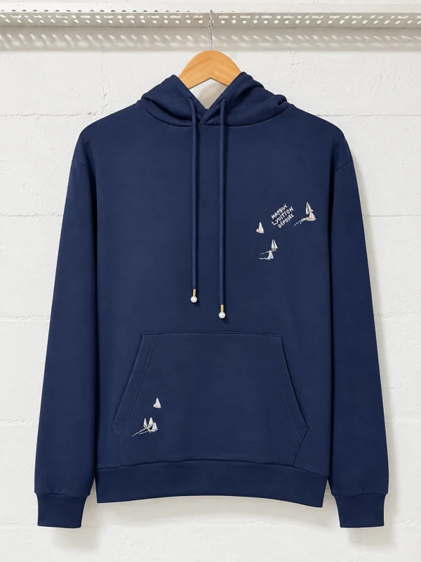 Louis Vuitton Marque Hoodie Blue | 