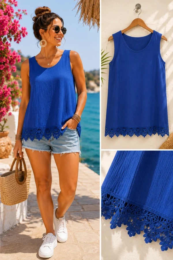 Top " moly" bleu bic 36 au 46 | Les Chics Filles by Sab