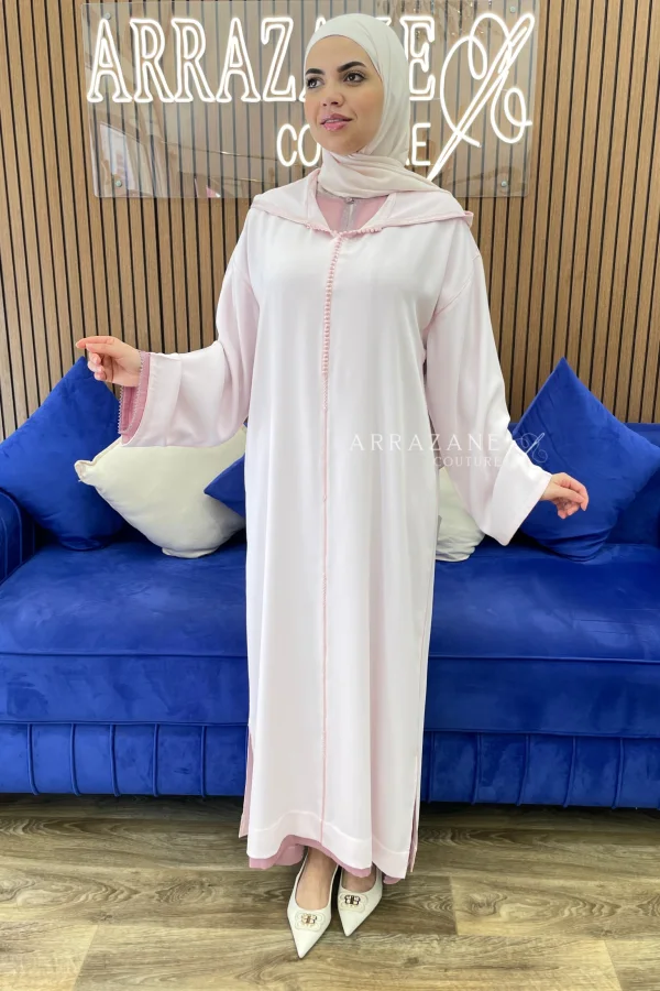Djellaba Crêpe Berchmen Rose | CasaZaz