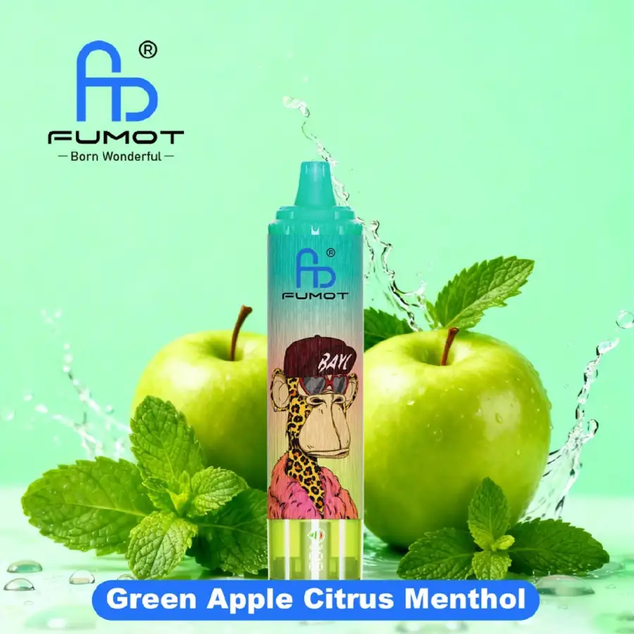 15000 Green aplle citrus menthol Tornado Fumot | Eq vape