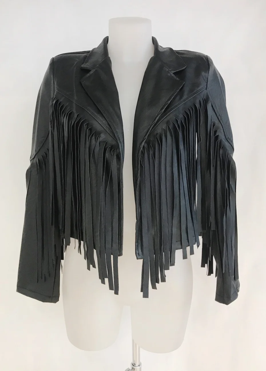 CHAQUETA POLIPIEL FLECOS | New Secret