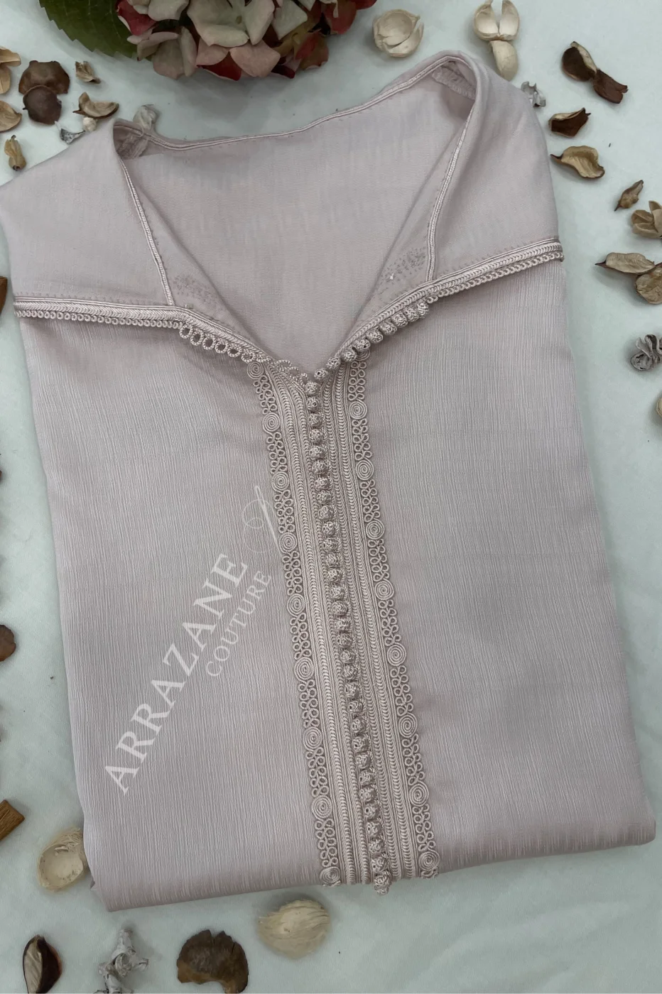 Dejllaba Crêpe Zwak Maalam Main Beige | CasaZaz