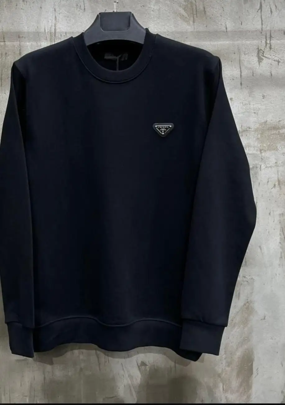 Prada Milano Sweatshirt Black | MASSIMOLUXURYOUTLET
