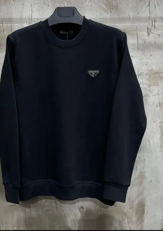 Prada Milano Sweatshirt Black | MASSIMOLUXURYOUTLET