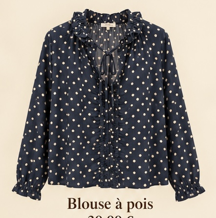 Blouse a col froncé | Jus de coco