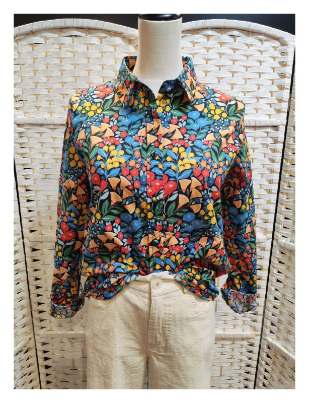 Chemise fleurie multicolore en coton | Deal Only One