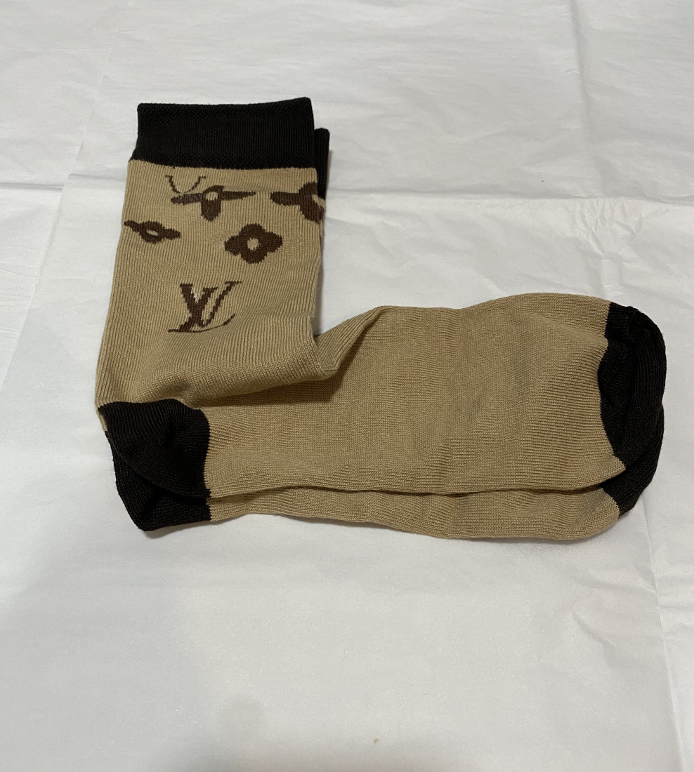 Louis Vuitton Cotton Socks Beige | MASSIMOLUXURYOUTLET