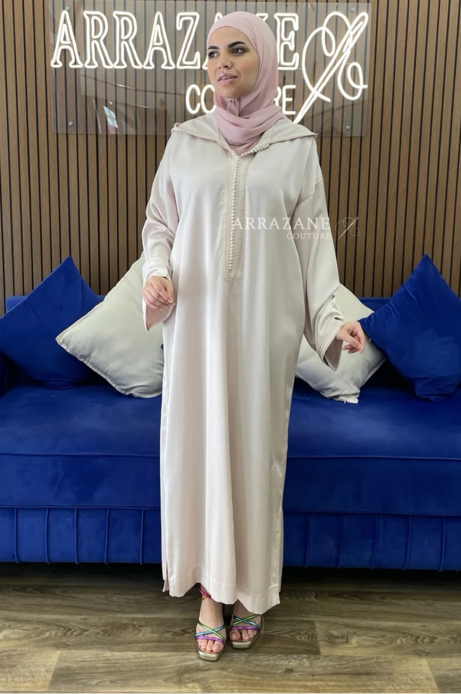 Dejllaba Crêpe Zwak Maalam beige | CasaZaz