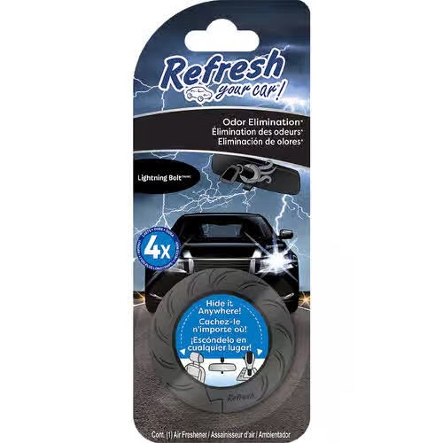 Refresh Your Car (4XStronger) Lightning Bolt Discrete Odor Eliminating Ring, 1 Pack | Hit-The-Stage Pharmacy