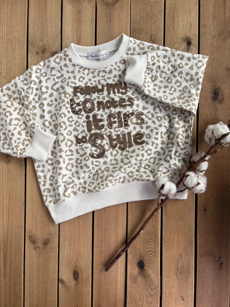 Sweat flavie leo beige  | Lena in Love 