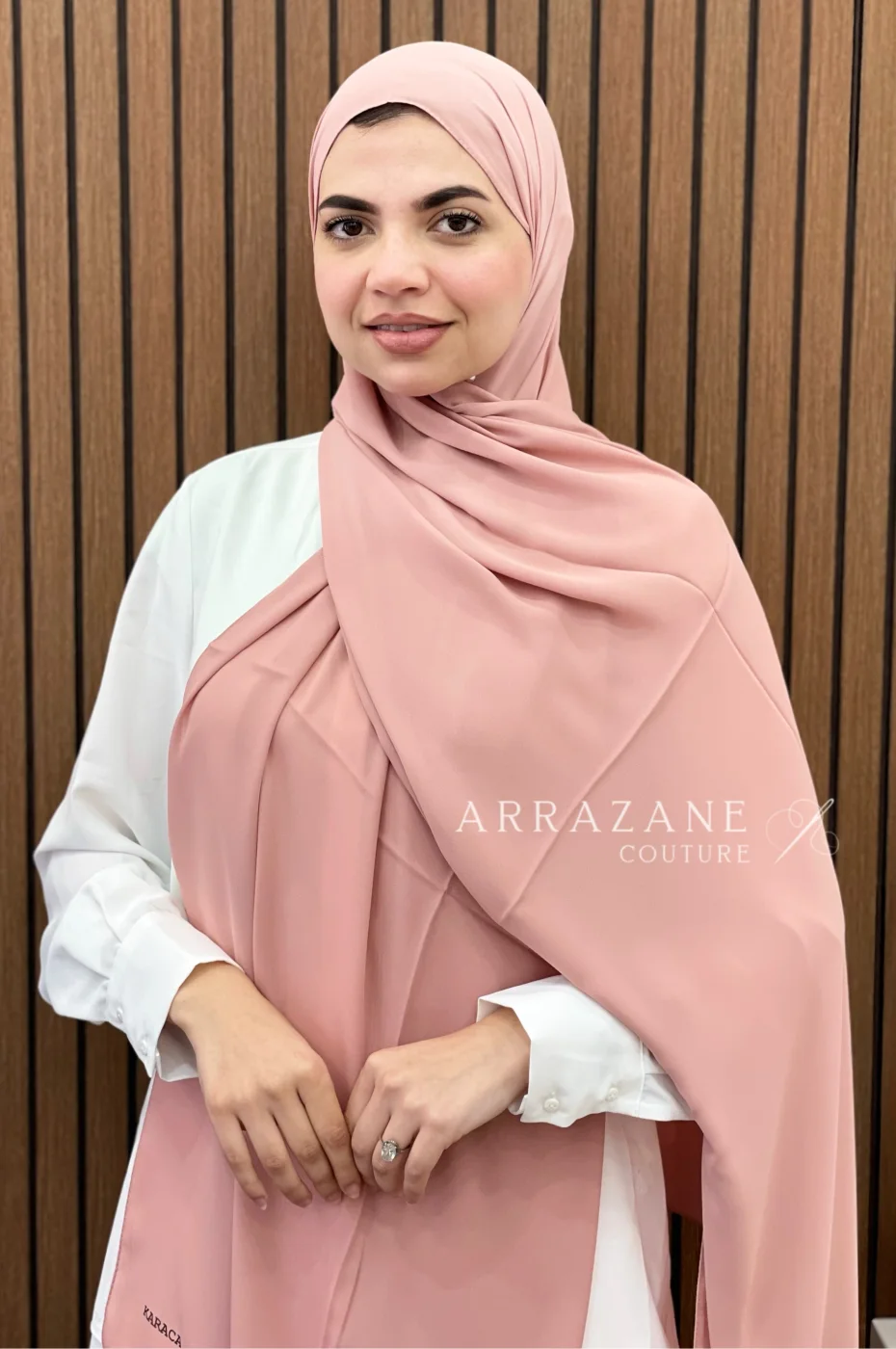 Châle Crêpe Uni Abricot | CasaZaz